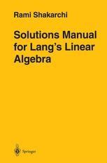 Download Linear Algebra 3Rd Edition Lang Solution Manual 