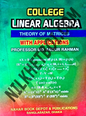 Full Download Linear Algebra By Abdur Rahman 