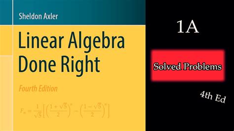 Read Linear Algebra Done Right Solution 