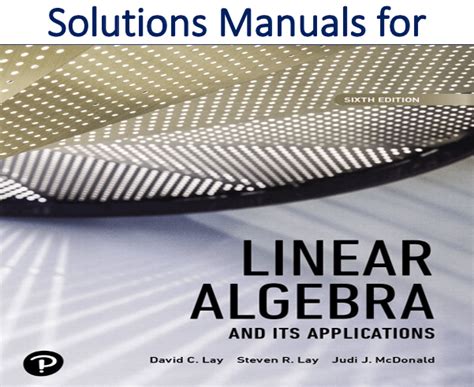 Download Linear Algebra Solutions Manual Lay 
