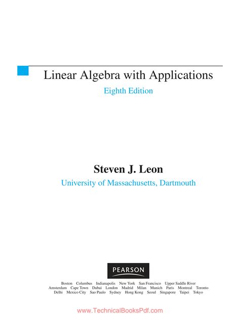 Download Linear Algebra With Applications Eighth Edition 