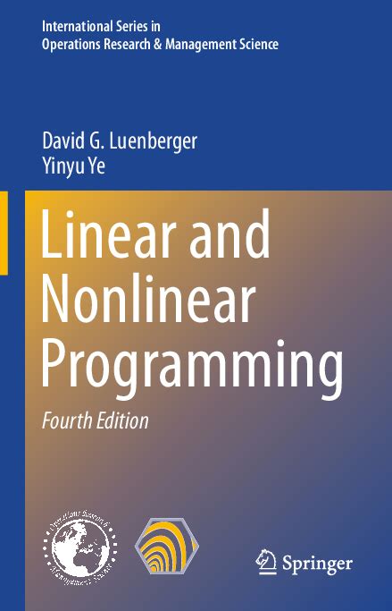 Download Linear And Nonlinear Programming Luenberger Solution Manual 