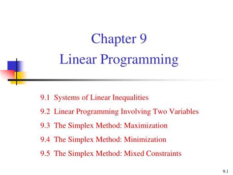 Full Download Linear Programming Lecture Notes 