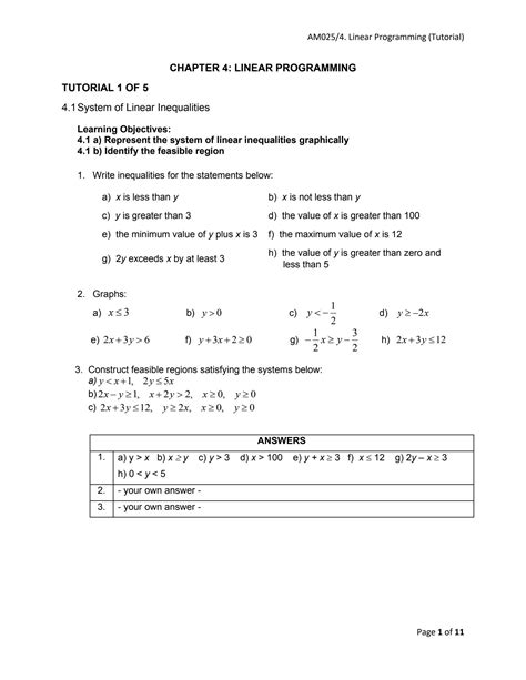 Read Linear Programming Questions And Solutions 