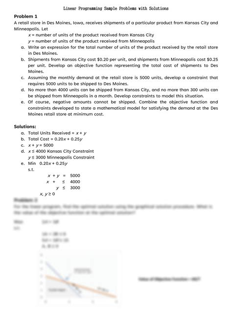 Read Linear Programming Sample Problems With Solutions 
