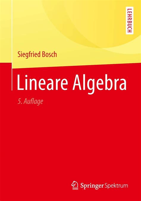 lineare algebra springer lehrbuch