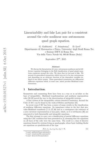 Download Linearizability And A Fake Lax Pair For A Nonlinear 