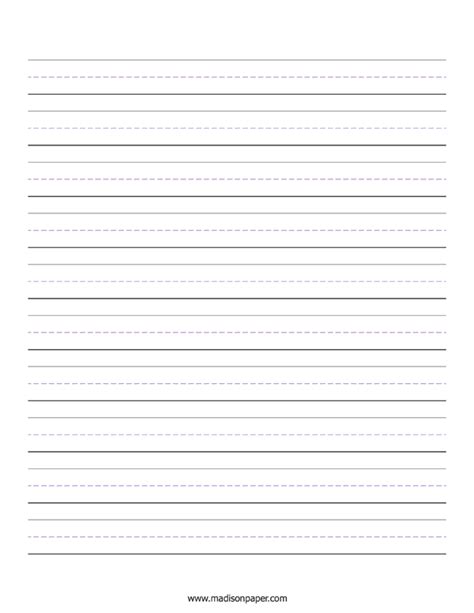 Lined Handwriting Paper Printable Pdf Madison Paper Blank Primary Writing Paper - Blank Primary Writing Paper