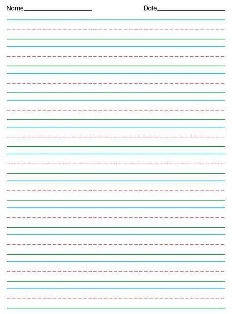 Lined Handwriting Paper Printable Pdf Madisonu0027s Paper Templates Grade School Lined Paper - Grade School Lined Paper