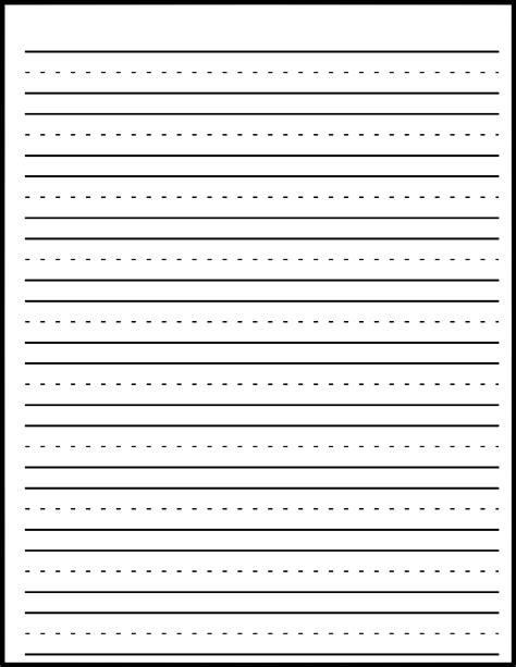 Lined Paper Templates For Kindergarten Joy Of Montessori Preschool Lined Writing Paper Template - Preschool Lined Writing Paper Template