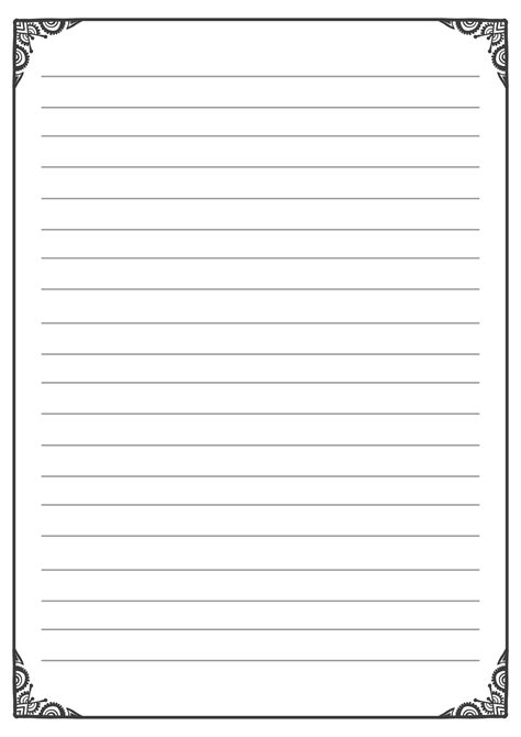 Lined Paper With Border Space