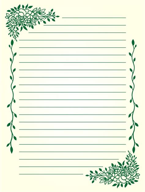 Lined Stationery Templates