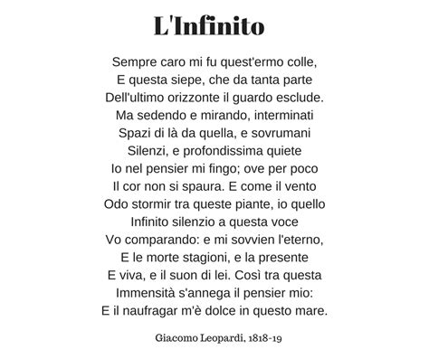L'infinito Testo Pdf