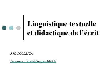 Full Download Linguistique Textuelle Et Didactique De L Ecrit 