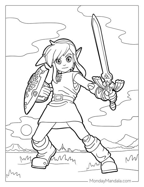 link coloring pages