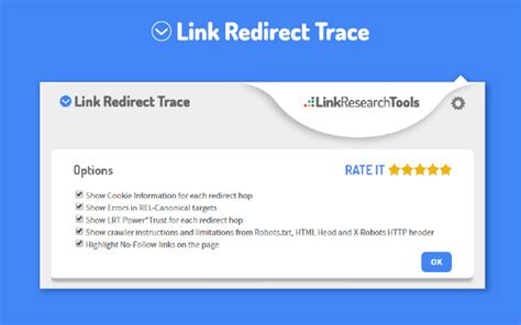 Link Redirect Trace for Chrome