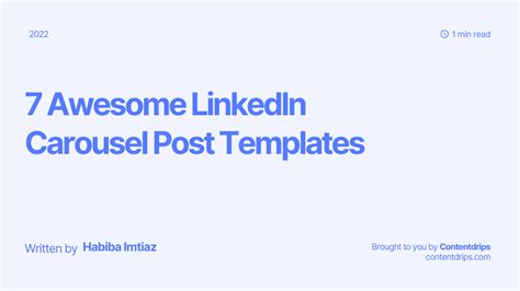linkedin carousel templates Contentdrips Blog
