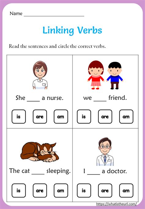 Linking Verbs Worksheets Your Home Teacher Linking Verb Worksheet - Linking Verb Worksheet