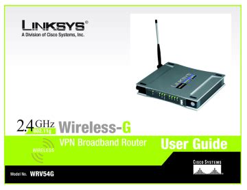 Read Online Linksys Wrv54G User Guide 