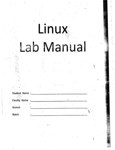 Linux Lab Manual For Polytechnic