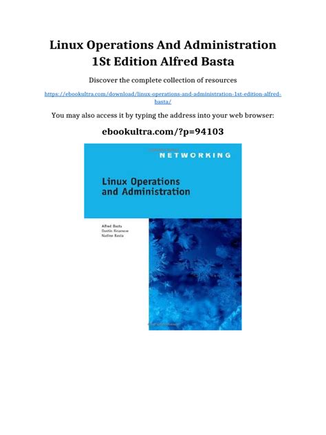 Linux Operations And Administration 1st First Edition By Basta Alfred Finamore Dustin A Basta Nadine Palladino Published By Cengage Learning 2012