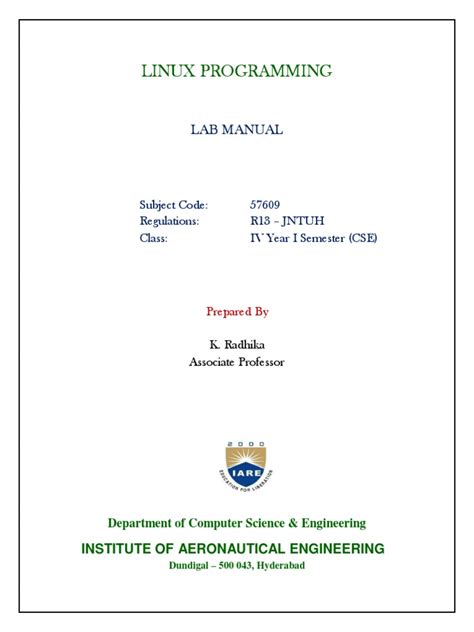 Linux Programming Lab Manual