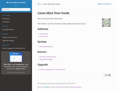 Read Linux Mint Documentation 