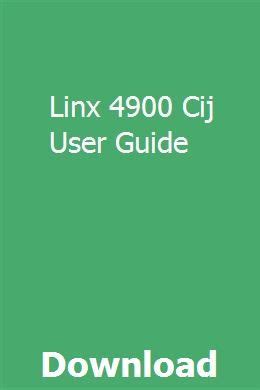 Read Online Linx 4900 User Guide 