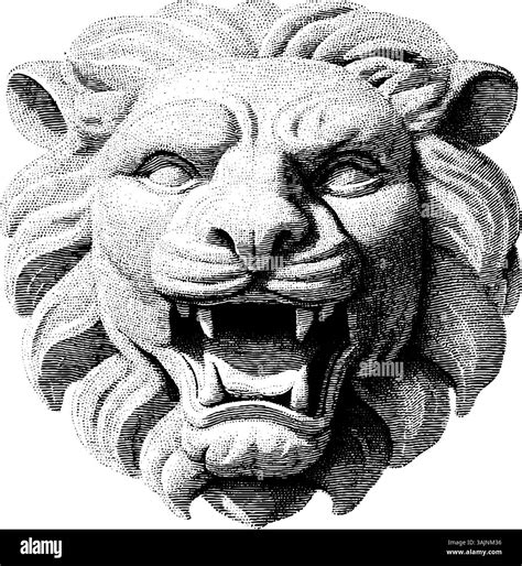 Lion Head Carving Pattern