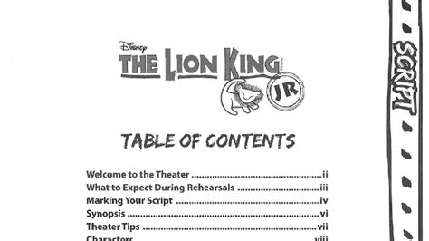 Lion King Jr Script