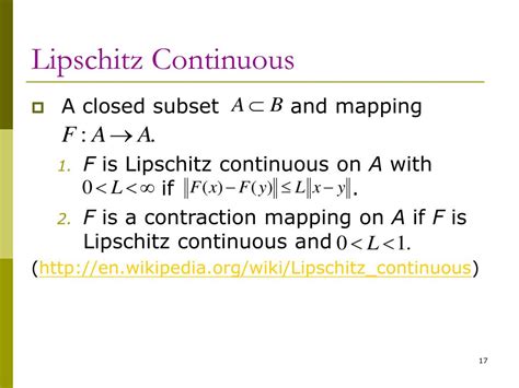 Lipschitz Continuous 意义
