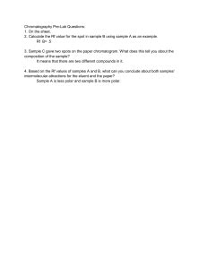 liquid chromatography pre lab questions