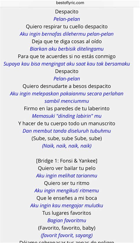 LIRIK DESPACITO 📪 Lirik dan Chord Lagu Despacito - Luis Fonsi feat. Daddy Yankee