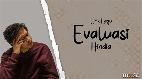 lirik evaluasi hindia