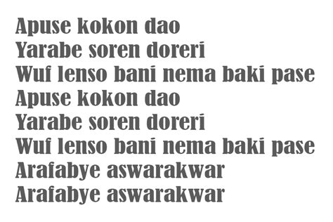 Lirik Lagu Apuse Kokondao   Lagu Apuse Berasal Dari Daerah Papua Ini Lirik - Lirik Lagu Apuse Kokondao