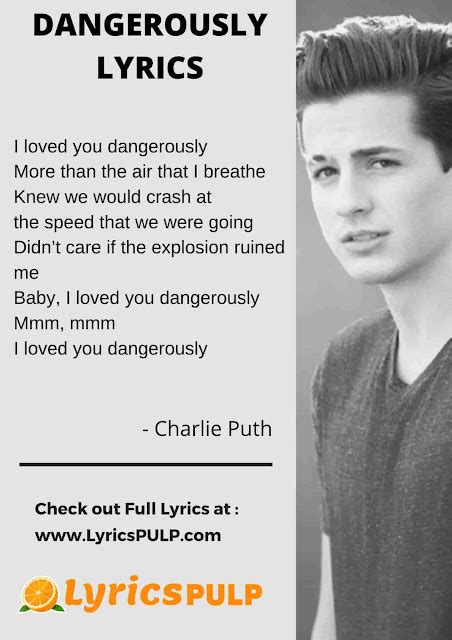 lirik lagu charlie puth dangerously