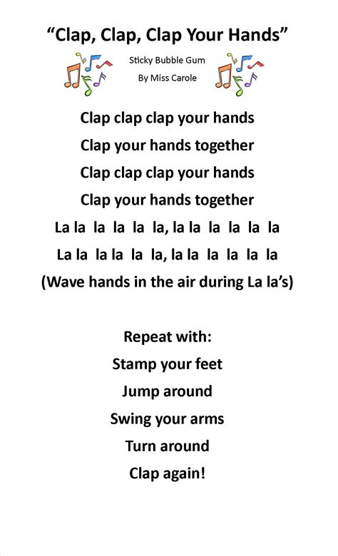 lirik lagu clap your hand