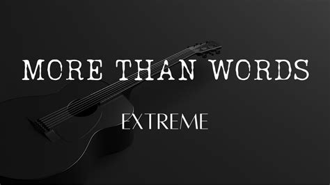 lirik lagu extreme more than words