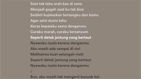 LIRIK LAGU NADIN AMIZAH BERTAUT 📮 Bertaut lyrics translation in EnglishNadin Amizah