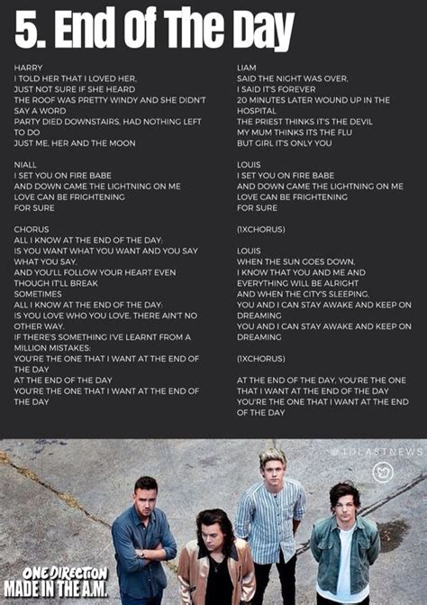 lirik lagu one direction end of the day