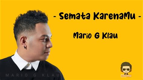 LIRIK MALAM BANTU AKU TUK LULUHKAN 🚱 Mario G. Klau | Malam bantu aku tuk luluhkan dia