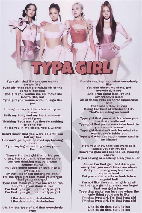 Lirik Typa Girl