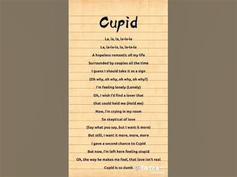 LIRIK CUPID INGGRIS - CupidFifty Fifty