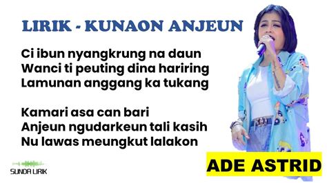 LIRIK KUNAON ANJEUN - kunaon anjeunSong Lyrics and Music by Malik Ibrahim