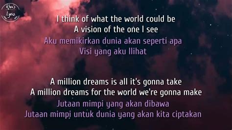 LIRIK LAGU A MILLION DREAMS - Million Years Ago