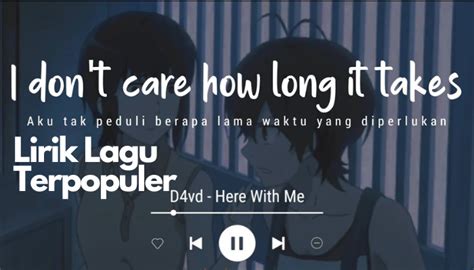 LIRIK LAGU D4VD HERE WITH ME - Lirik dan Makna Lagu Here With Me - d4vd, Super Romantis!