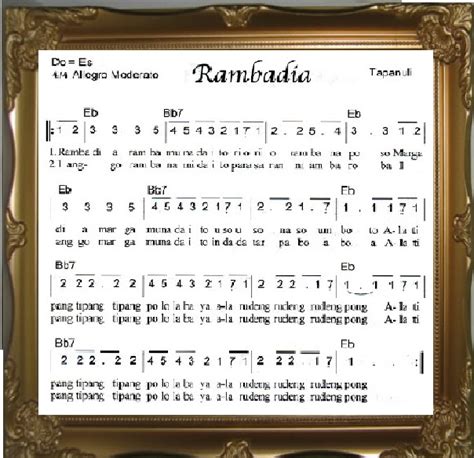 LIRIK LAGU RAMBADIA - LAGU RAMBADIA BERASAL DARI DAERAH >> tirto Lirik lagu ini