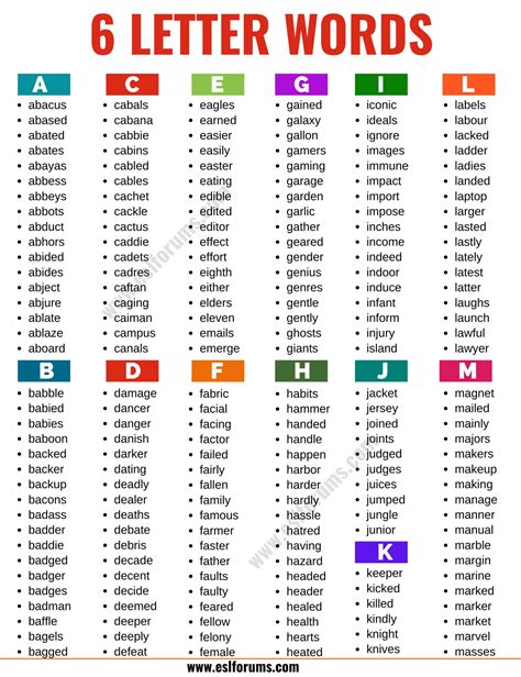 List Of 6 Letter Words That Start With 6 Letter Words Starting With F - 6 Letter Words Starting With F