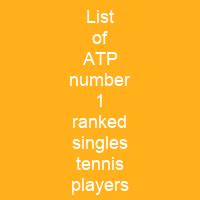 List Of Atp Number 1 Ranked Singles Tennis All About The Number 1 - All About The Number 1