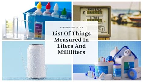 List Of Things Measured In Liters And Milliliters Liter And Milliliter Pictures - Liter And Milliliter Pictures